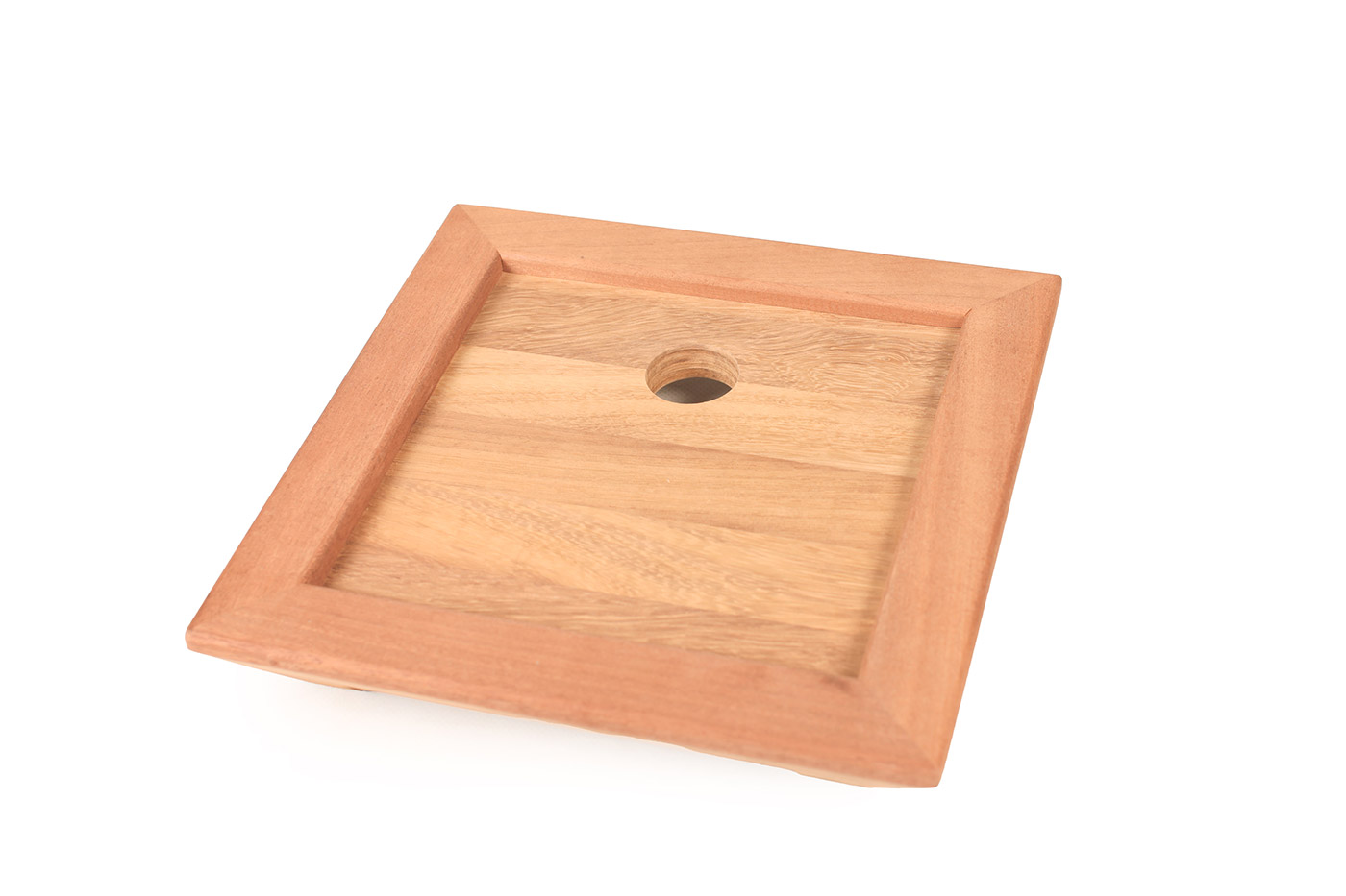 SUPPORTO IN LEGNO IROKO 27x27 cm (Per piatto 20x20) - Immagine 2
