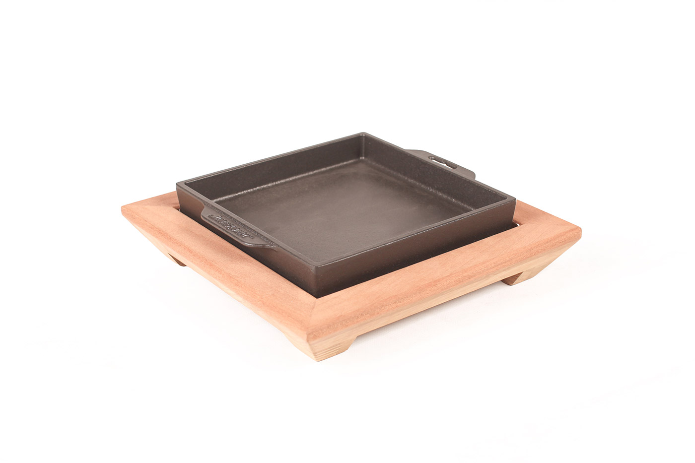 SUPPORTO IN LEGNO IROKO 27x27 cm (Per piatto 20x20) - Immagine 3