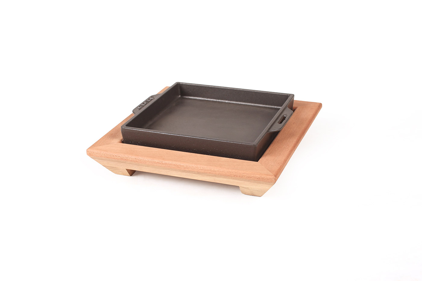 SUPPORTO IN LEGNO IROKO 27x27 cm (Per piatto 20x20) - Immagine 4
