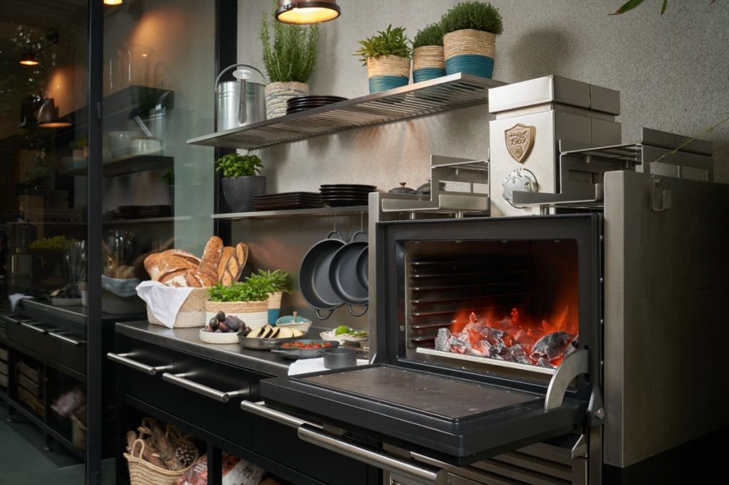 Berenjenas en un horno Josper